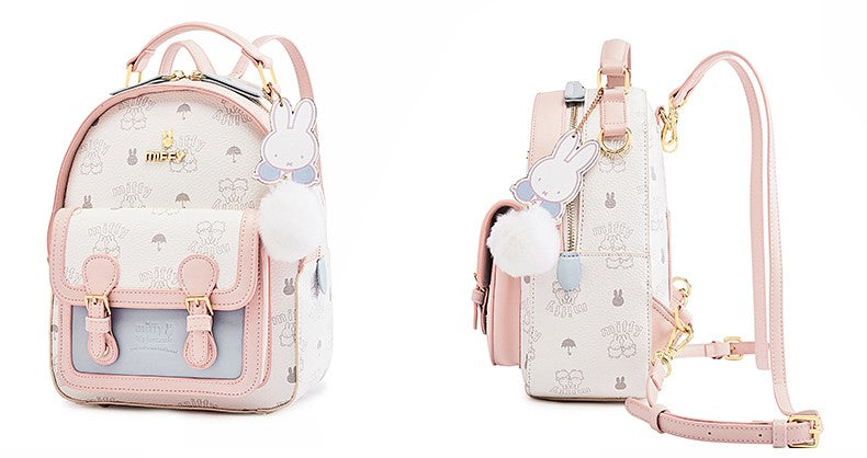 doodlebug mini backpack Miffy PU Leather Mini Backpack Pink/Blue – DotDotBang Store