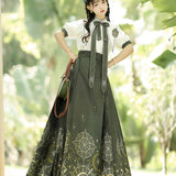 Celestial Magic Hanfu Lolita Blouse x Pleated Skirt 2PC