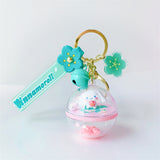 Sakura Acrylic Ball Strap Keychain