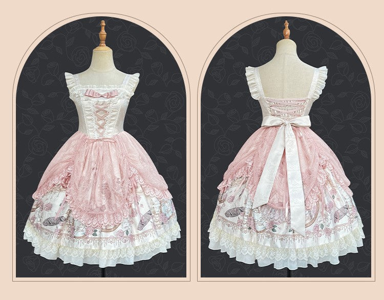 Flower Wedding Princess High Waist Vintage Lolita Dress