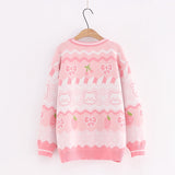 Comfy Strawberry Cake Bear Sweater