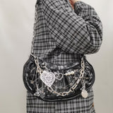 Street Pleated Chain Shoulder Bag