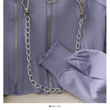 Egirl Dark Zipper Top Knit