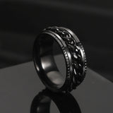 Black Stainless Steel Fidget Ring
