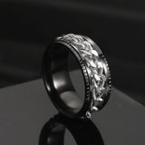 Black Stainless Steel Fidget Ring