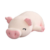 Funny Face Mochi Lying Pig Plush Pillow (White)