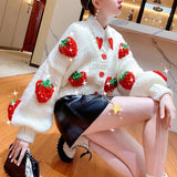 Sweet Strawberry Sweater Cardigan