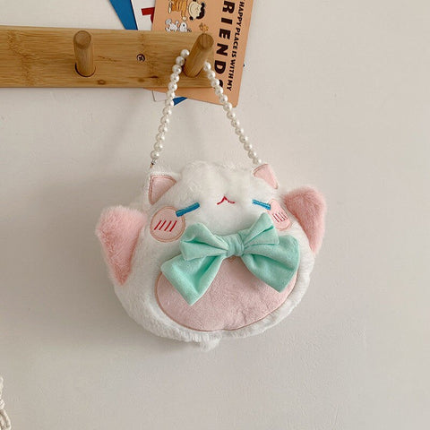 Big Bow Lolita Meow Fluffy Bag