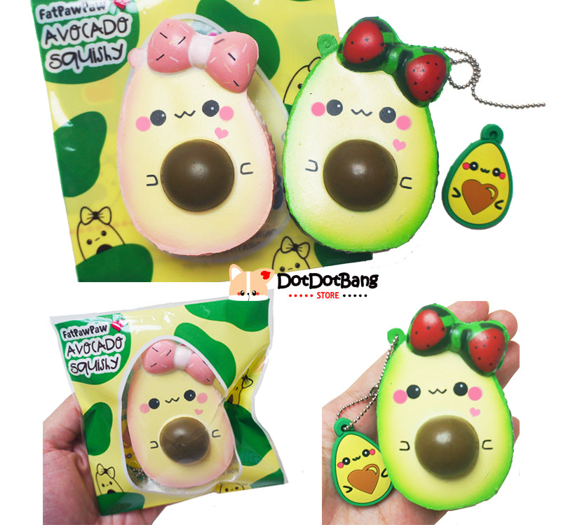 FatPawPaw Mini Avocado SCENTED Squishy, Extra Charm Included!